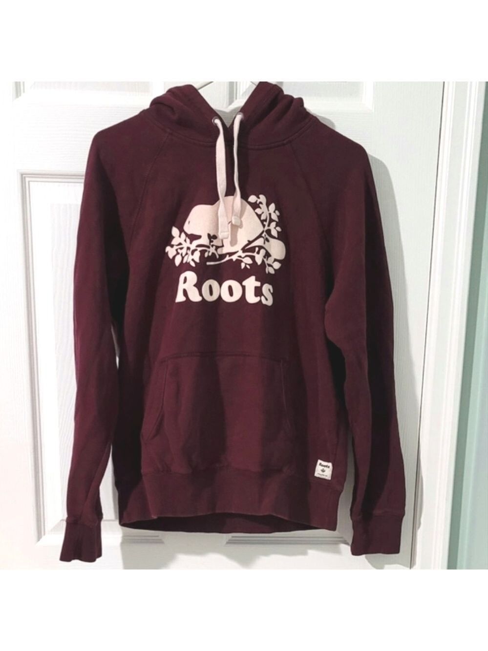 Roots Women's Hooded Sweatshirt Classic Burgundy Size M